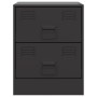 Black steel nightstand 34.5x39x44 cm by vidaXL, Nightstands - Ref: Foro24-841619, Price: 67,70 €, Discount: %