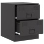 Black steel nightstand 34.5x39x44 cm by vidaXL, Nightstands - Ref: Foro24-841619, Price: 67,70 €, Discount: %