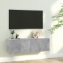 TV stand made of gray concrete plywood, 100x30x30 cm by vidaXL, TV Furniture - Ref: Foro24-801485, Price: 46,09 €, Discount: %