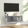 TV stand made of gray concrete plywood, 100x30x30 cm by vidaXL, TV Furniture - Ref: Foro24-801485, Price: 40,43 €, Discount: %