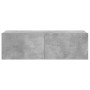 TV stand made of gray concrete plywood, 100x30x30 cm by vidaXL, TV Furniture - Ref: Foro24-801485, Price: 40,43 €, Discount: %