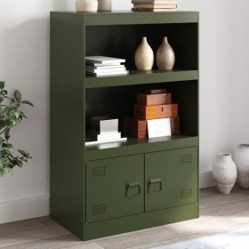 Olive green steel sideboard 67x39x107 cm by vidaXL, Sideboards - Ref: Foro24-841671, Price: 140,99 €, Discount: %