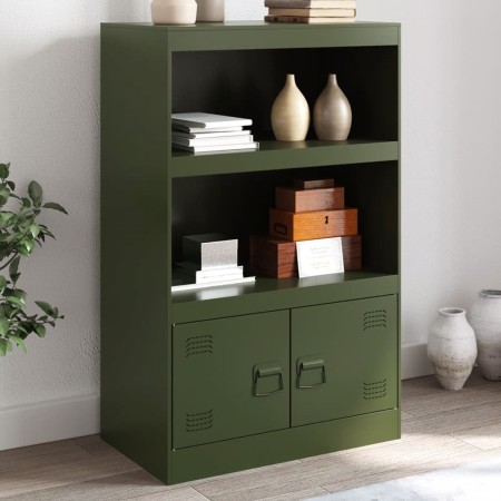 Aparador de acero verde oliva 67x39x107 cm de vidaXL, Aparadores - Ref: Foro24-841671, Precio: 140,07 €, Descuento: %