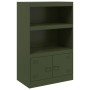 Aparador de acero verde oliva 67x39x107 cm de vidaXL, Aparadores - Ref: Foro24-841671, Precio: 140,07 €, Descuento: %