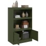 Aparador de acero verde oliva 67x39x107 cm de vidaXL, Aparadores - Ref: Foro24-841671, Precio: 140,07 €, Descuento: %