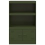 Olive green steel sideboard 67x39x107 cm by vidaXL, Sideboards - Ref: Foro24-841671, Price: 140,07 €, Discount: %