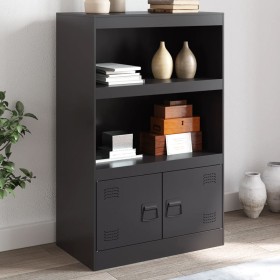 Black steel sideboard 67x39x107 cm by vidaXL, Sideboards - Ref: Foro24-841667, Price: 131,58 €, Discount: %