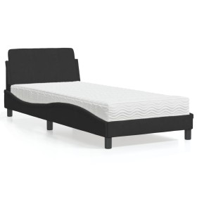 Cama con colchón terciopelo negro 80x200 cm de vidaXL, Camas y somieres - Ref: Foro24-3208293, Precio: 219,99 €, Descuento: %