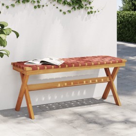 Garden bench solid acacia wood and red fabric by vidaXL, garden benches - Ref: Foro24-366515, Price: 62,47 €, Discount: %