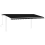 Toldo manual retráctil con luz LED gris antracita 5x3,5 m de vidaXL, Toldos - Ref: Foro24-3070064, Precio: 584,14 €, Descuent...