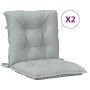 Low back chair cushions 2 units light gray melange fabric by vidaXL, Cushions for chairs and sofas - Ref: Foro24-4002379, Pri...