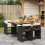 5-piece garden furniture set with black synthetic rattan cushions by vidaXL, Garden sets - Ref: Foro24-3277850, Price: 345,53...