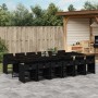 Garten-Essgruppe mit Kissen, 13-teilig, schwarzes synthetisches Rattan von vidaXL, Gartensets - Ref: Foro24-3277890, Preis: 1...