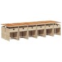 Set comedor de jardín con cojines 13 pzas ratán sintético beige de vidaXL, Conjuntos de jardín - Ref: Foro24-3277899, Precio:...