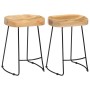 Gavin kitchen stools 2 units solid mango wood by vidaXL, Kitchen stools - Ref: Foro24-247836, Price: 126,43 €, Discount: %