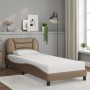 Cama con colchón cuero sintético capuchino 80x200 cm de vidaXL, Camas y somieres - Ref: Foro24-3208686, Precio: 274,84 €, Des...