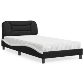 Bett mit schwarz-weißer Kunstledermatratze 100x200 cm von vidaXL, Betten und Lattenroste - Ref: Foro24-3208708, Preis: 292,61...