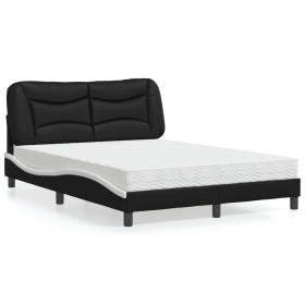 Bett mit schwarz-weißer Kunstledermatratze 120x200 cm von vidaXL, Betten und Lattenroste - Ref: Foro24-3208715, Preis: 370,20...