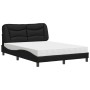 Bed with black synthetic leather mattress 140x190 cm by vidaXL, Beds and slatted bases - Ref: Foro24-3208717, Price: 390,67 €...