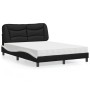 Cama con colchón cuero sintético negro y blanco 140x190 cm de vidaXL, Camas y somieres - Ref: Foro24-3208722, Precio: 390,16 ...