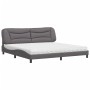 Bed with gray synthetic leather mattress 200x200 cm by vidaXL, Beds and slatted bases - Ref: Foro24-3208748, Price: 522,09 €,...