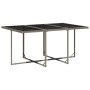 Set de comedor de jardín 11 pzas y cojines ratán sintético gris de vidaXL, Conjuntos de jardín - Ref: Foro24-3277915, Precio:...