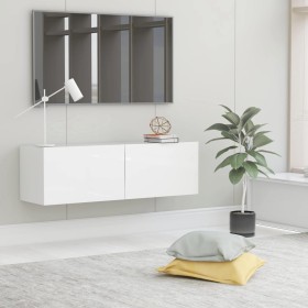 Mueble TV madera contrachapada blanco brillante 100x30x30 cm de vidaXL, Muebles TV - Ref: Foro24-801487, Precio: 67,03 €, Des...