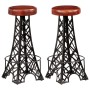 Kitchen bar stools 2 units genuine leather by vidaXL, Kitchen stools - Ref: Foro24-247659, Price: 274,40 €, Discount: %