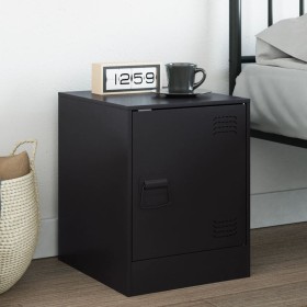 Black steel nightstand 34.5x39x44 cm by vidaXL, Nightstands - Ref: Foro24-841607, Price: 48,99 €, Discount: %