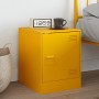 Mustard yellow steel nightstand 34.5x39x44 cm by vidaXL, Nightstands - Ref: Foro24-841613, Price: 60,83 €, Discount: %