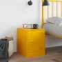 Mesita de noche acero amarillo mostaza 34,5x39x44 cm de vidaXL, Mesitas de noche - Ref: Foro24-841613, Precio: 60,83 €, Descu...