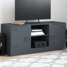 Anthracite gray steel TV cabinet 99x39x44 cm by vidaXL, TV Furniture - Ref: Foro24-841687, Price: 101,99 €, Discount: %