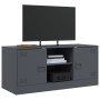 Anthracite gray steel TV cabinet 99x39x44 cm by vidaXL, TV Furniture - Ref: Foro24-841687, Price: 102,06 €, Discount: %