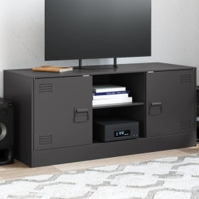 Black steel TV cabinet 99x39x44 cm by vidaXL, TV Furniture - Ref: Foro24-841685, Price: 96,30 €, Discount: %