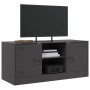 Black steel TV cabinet 99x39x44 cm by vidaXL, TV Furniture - Ref: Foro24-841685, Price: 96,99 €, Discount: %