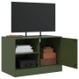 Muebles para TV 2 unidades acero verde oliva 67x39x44 cm de vidaXL, Muebles TV - Ref: Foro24-841700, Precio: 141,99 €, Descue...