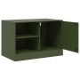 Muebles para TV 2 unidades acero verde oliva 67x39x44 cm de vidaXL, Muebles TV - Ref: Foro24-841700, Precio: 141,99 €, Descue...