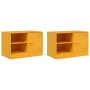 Muebles para TV 2 unidades acero amarillo mostaza 67x39x44 cm de vidaXL, Muebles TV - Ref: Foro24-841698, Precio: 141,91 €, D...