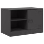 Black steel TV cabinet 67x39x44 cm by vidaXL, TV Furniture - Ref: Foro24-841691, Price: 75,66 €, Discount: %