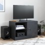 Black steel TV cabinet 67x39x44 cm by vidaXL, TV Furniture - Ref: Foro24-841691, Price: 75,66 €, Discount: %