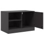 Black steel TV cabinet 67x39x44 cm by vidaXL, TV Furniture - Ref: Foro24-841691, Price: 75,66 €, Discount: %