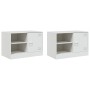 TV furniture 2 units white steel 67x39x44 cm by vidaXL, TV Furniture - Ref: Foro24-841702, Price: 141,91 €, Discount: %