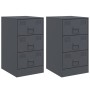 Nightstands 2 units anthracite gray 34.5x39x62 cm by vidaXL, Nightstands - Ref: Foro24-841780, Price: 185,41 €, Discount: %