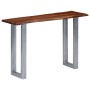 Console table 115x35x76 cm solid acacia wood and iron by vidaXL, Side tables - Ref: Foro24-247830, Price: 90,56 €, Discount: %