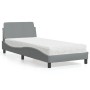 Bed with light gray fabric mattress 80x200 cm by vidaXL, Beds and slatted bases - Ref: Foro24-3208284, Price: 232,31 €, Disco...