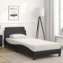 Bed with black synthetic leather mattress 90x190 cm by vidaXL, Beds and slatted bases - Ref: Foro24-3208317, Price: 229,60 €,...