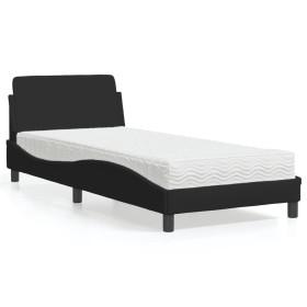 Cama con colchón tela negro 80x200 cm de vidaXL, Camas y somieres - Ref: Foro24-3208286, Precio: 221,28 €, Descuento: %