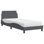 Cama con colchón terciopelo gris oscuro 80x200 cm de vidaXL, Camas y somieres - Ref: Foro24-3208292, Precio: 229,37 €, Descue...