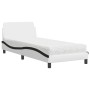 Cama con colchón cuero sintético blanco y negro 80x200 cm de vidaXL, Camas y somieres - Ref: Foro24-3208303, Precio: 229,99 €...