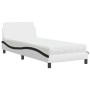 Cama con colchón cuero sintético blanco y negro 90x200 cm de vidaXL, Camas y somieres - Ref: Foro24-3208343, Precio: 253,35 €...